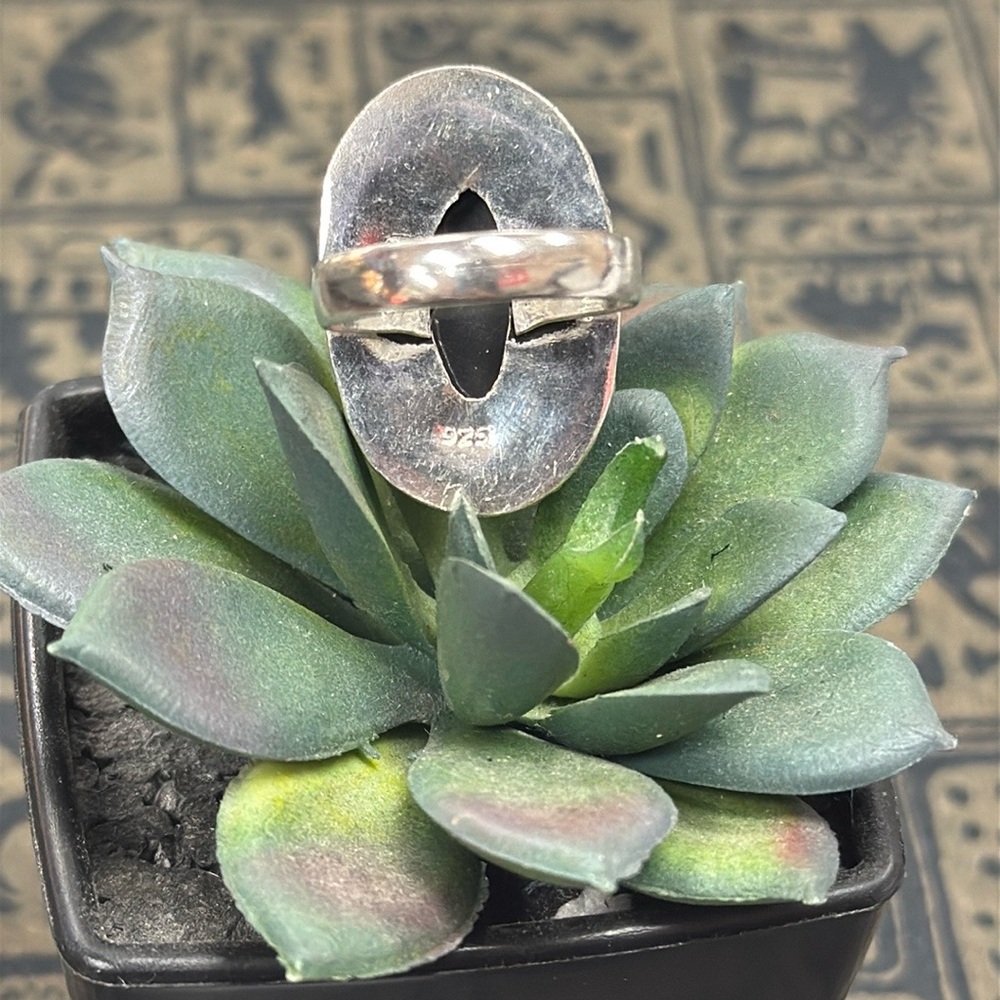 Hematite Silver Ring - image 6